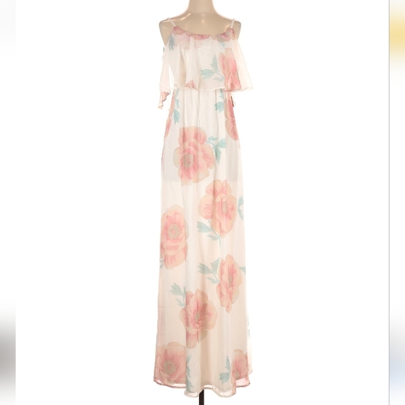 Show me your MuMu Floral Maxi Dress with Pink and Green Accents NWT - Picture 1 of 3